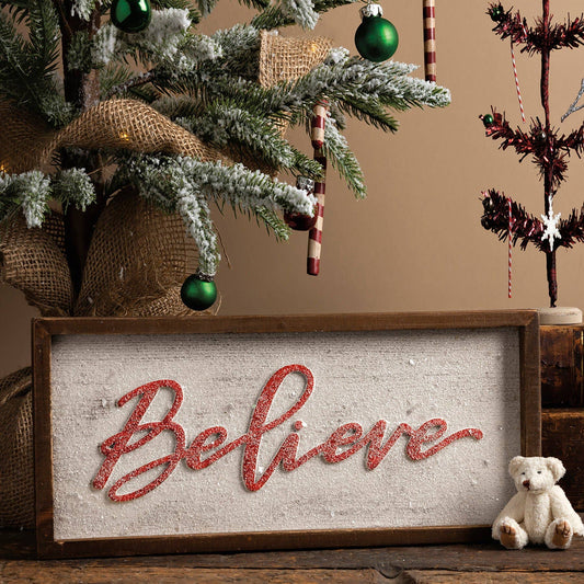 Nordic Believe Inset Box Sign