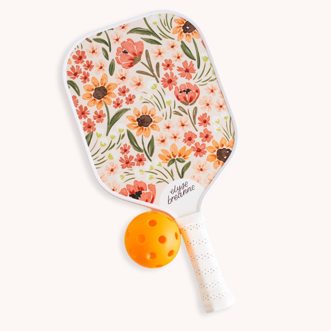 Sunny Poppies Pickleball Paddle