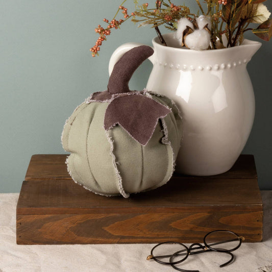 Green Fabric Small Pumpkin