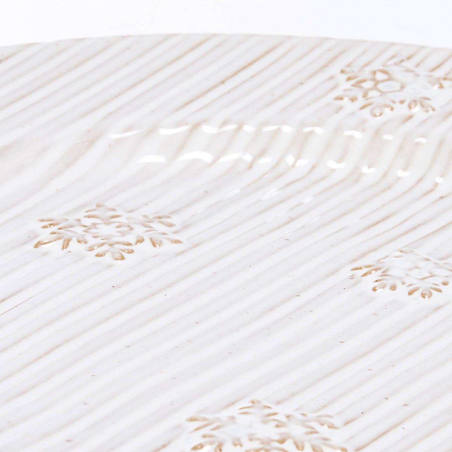 Ribbed Snowflake Large Plate