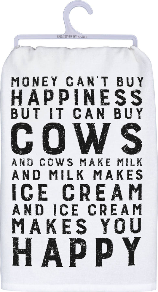 Money Can Buy Cows Kitchen Towel