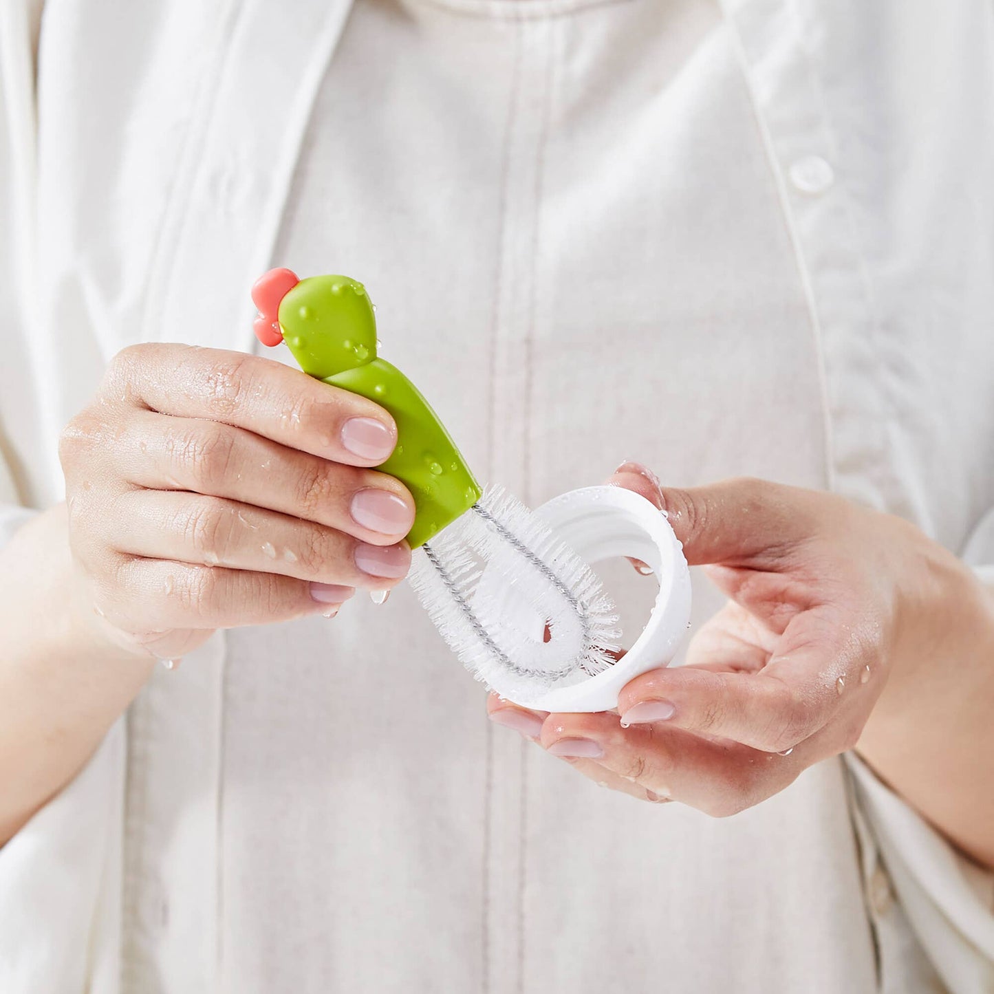 TOMY Boon Cacti Bottle Cleaning Brush Set - Green