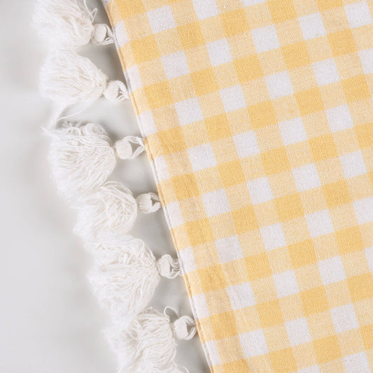Yellow Gingham Table Runner