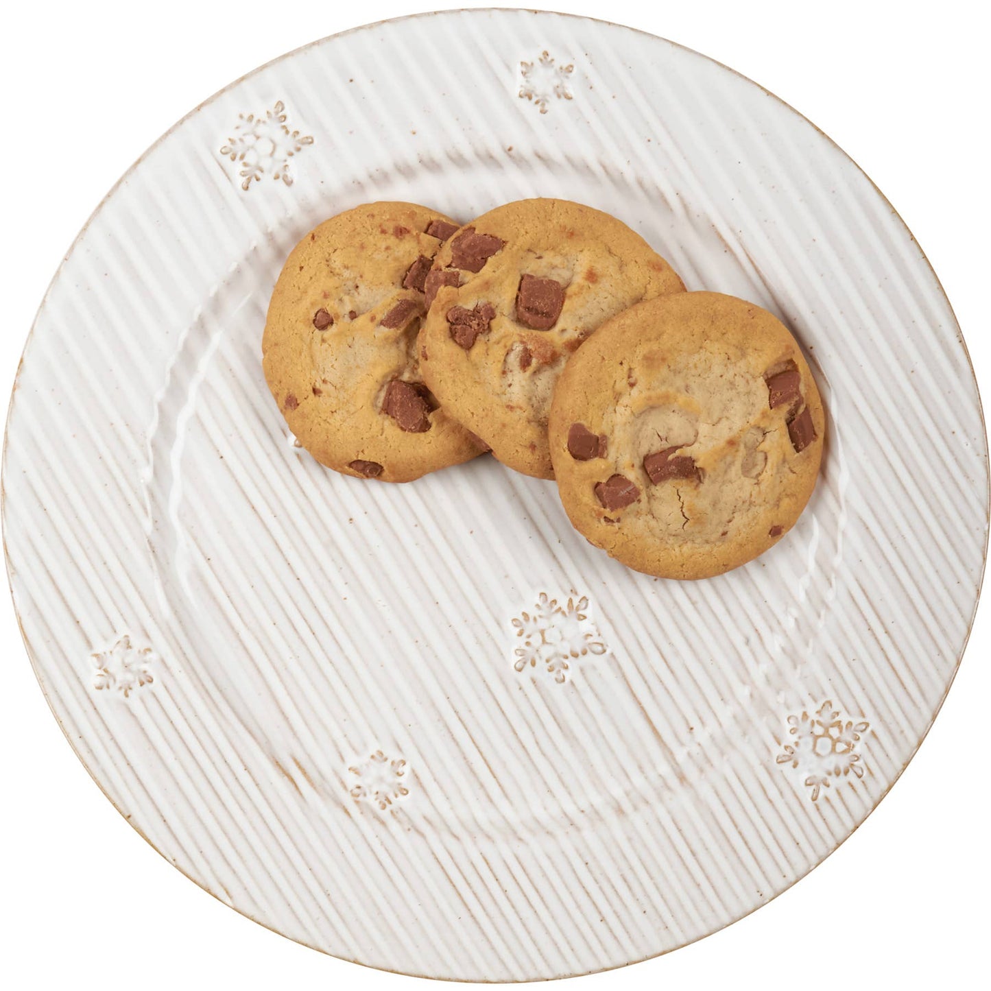 Ribbed Snowflake Large Plate