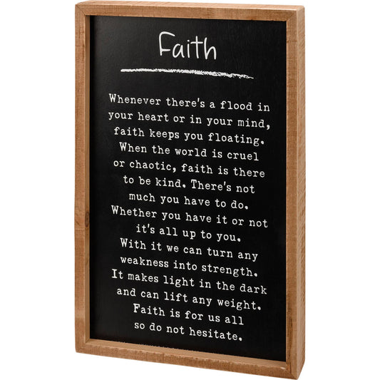 Faith Inset Box Sign