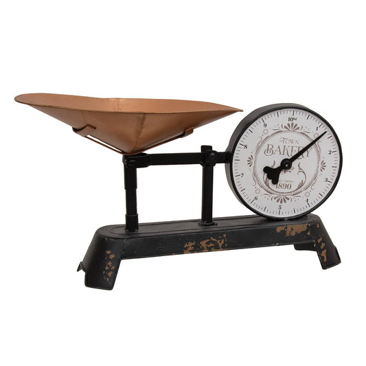 Town Bakery Distressed Metal Decorative Scale