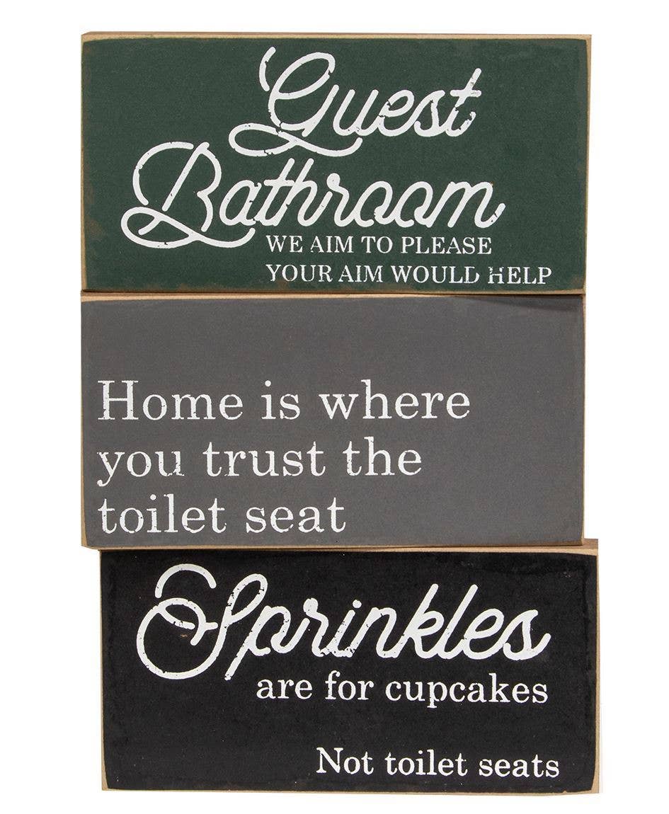 Trust the Toilet Seat Block, 3 Assorted