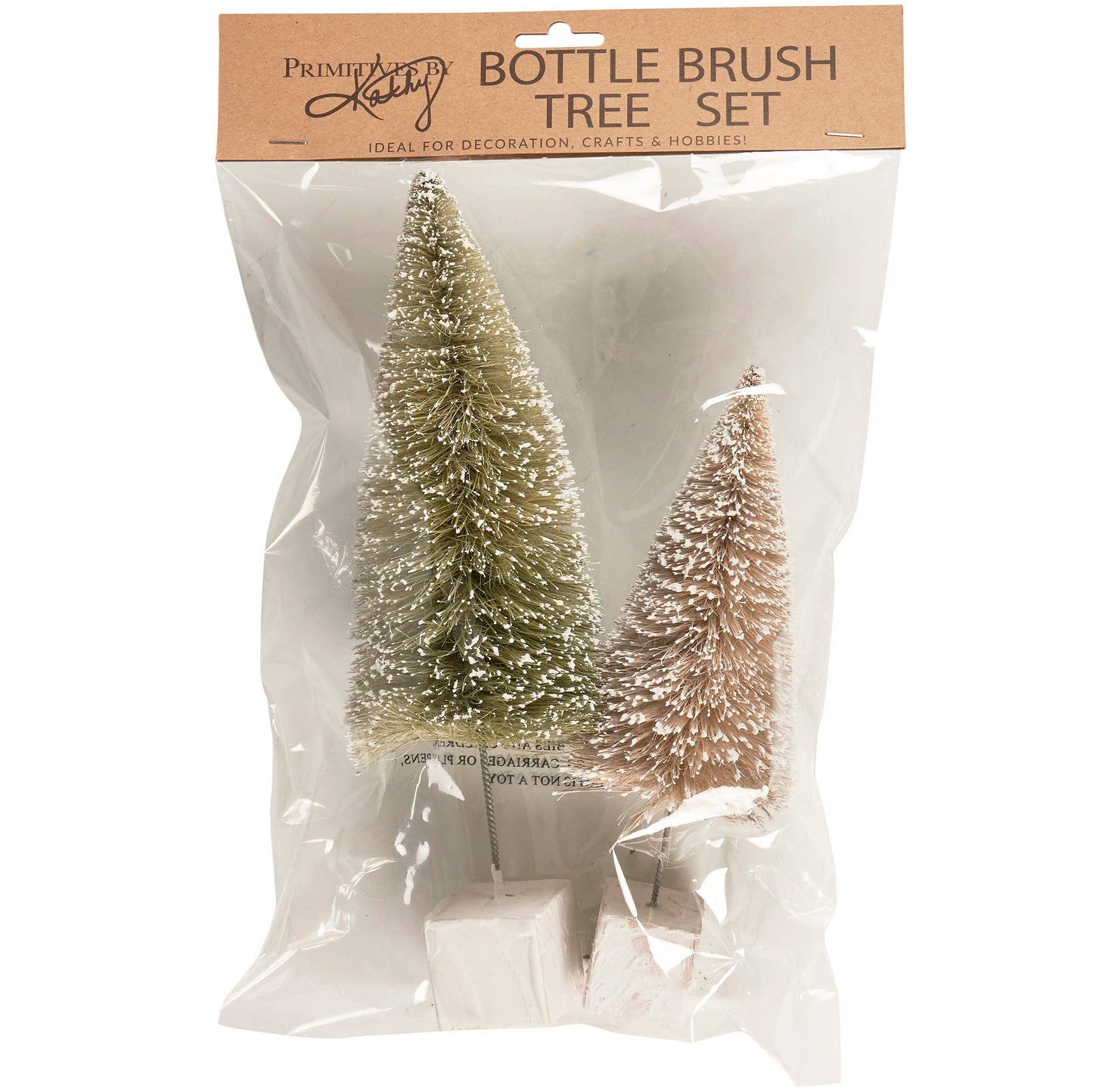 Snow Bottle Brush Tree Set