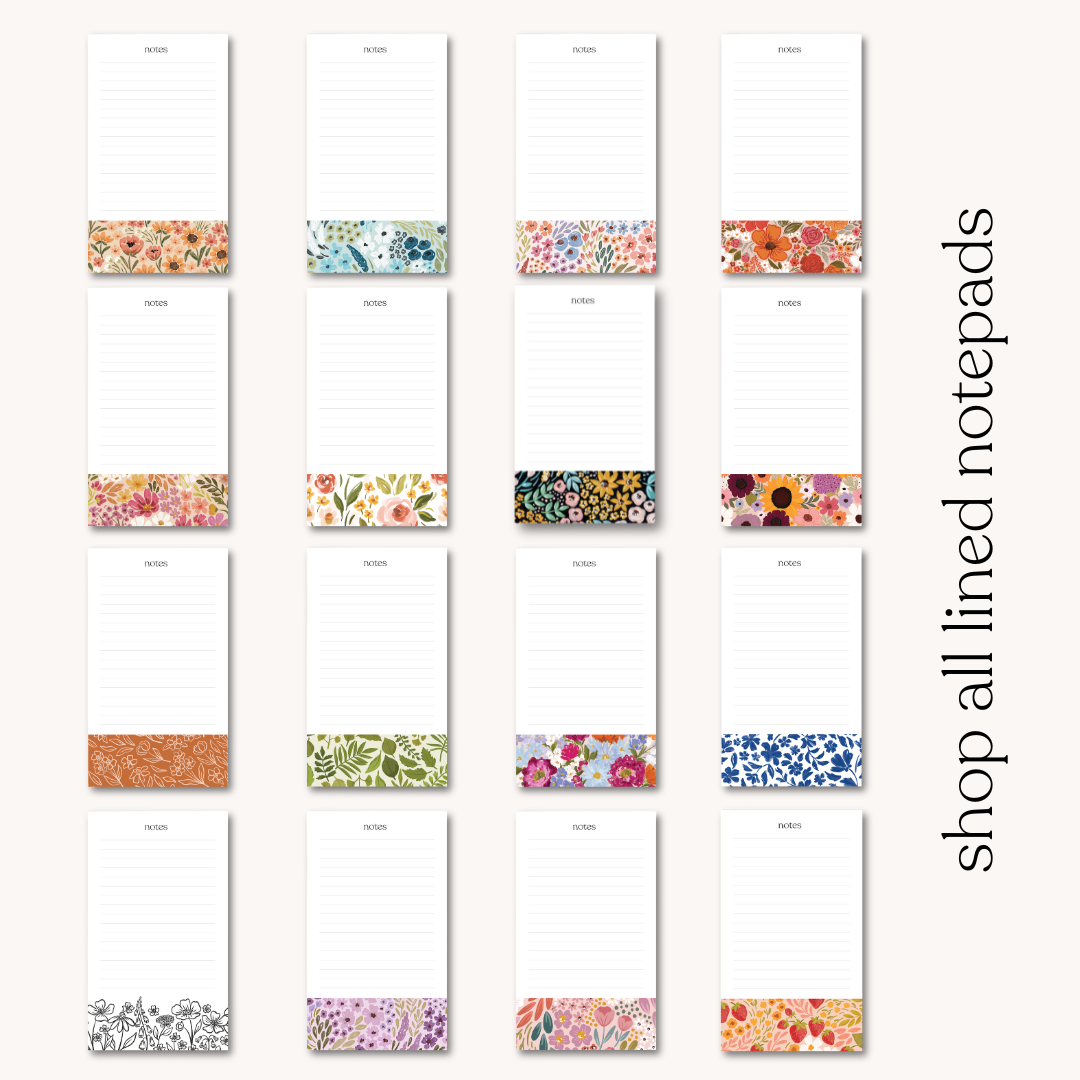 Spring Garden Lined Notepad