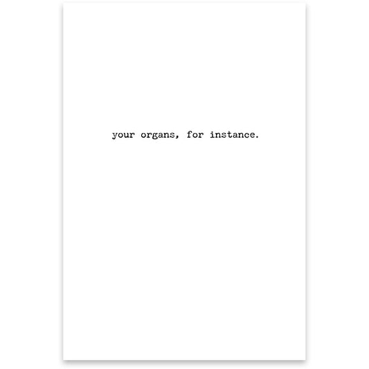 For Instance Greeting Card