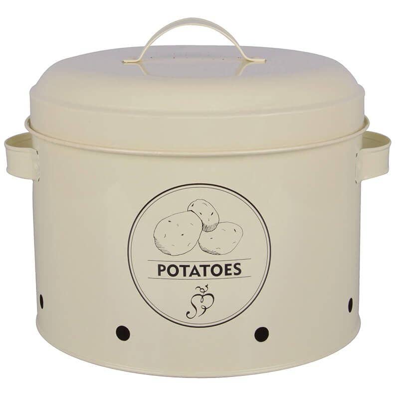 Potato Storage Tin, 5.94 L, Carbon Steel