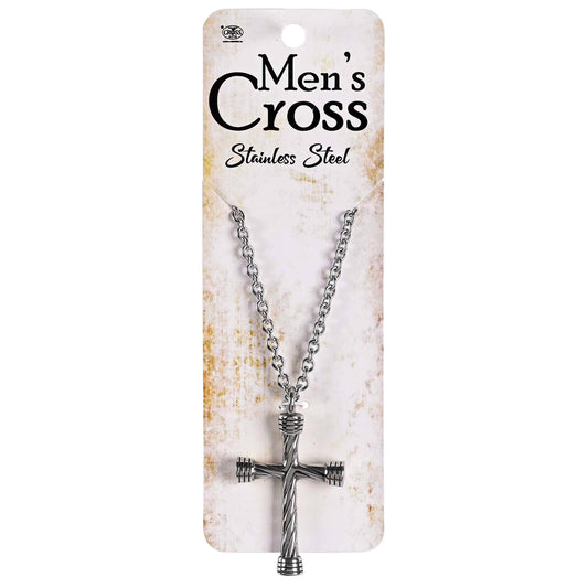 Necklace Antique Rope Cross 24Inch