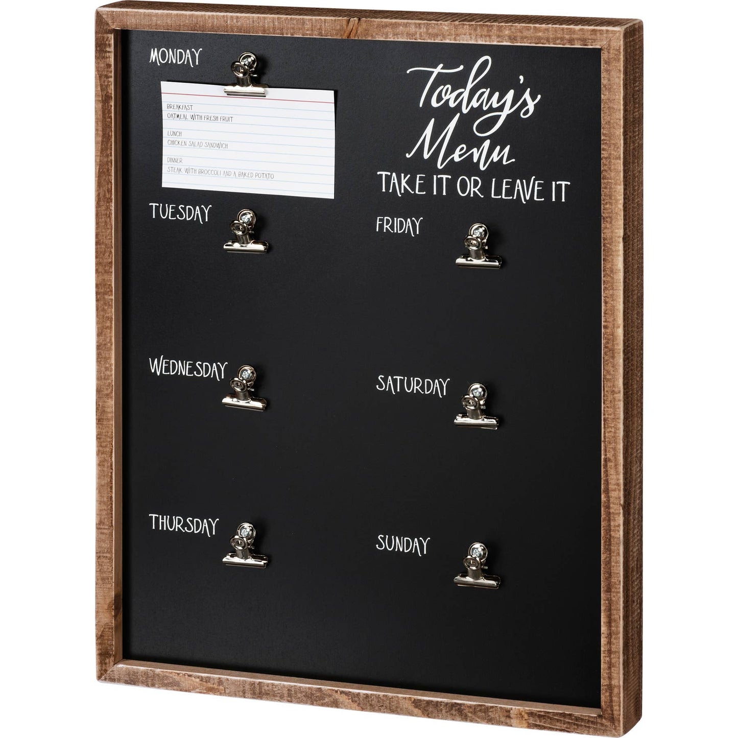 Today's Menu Take It Or Leave It Inset Box Sign