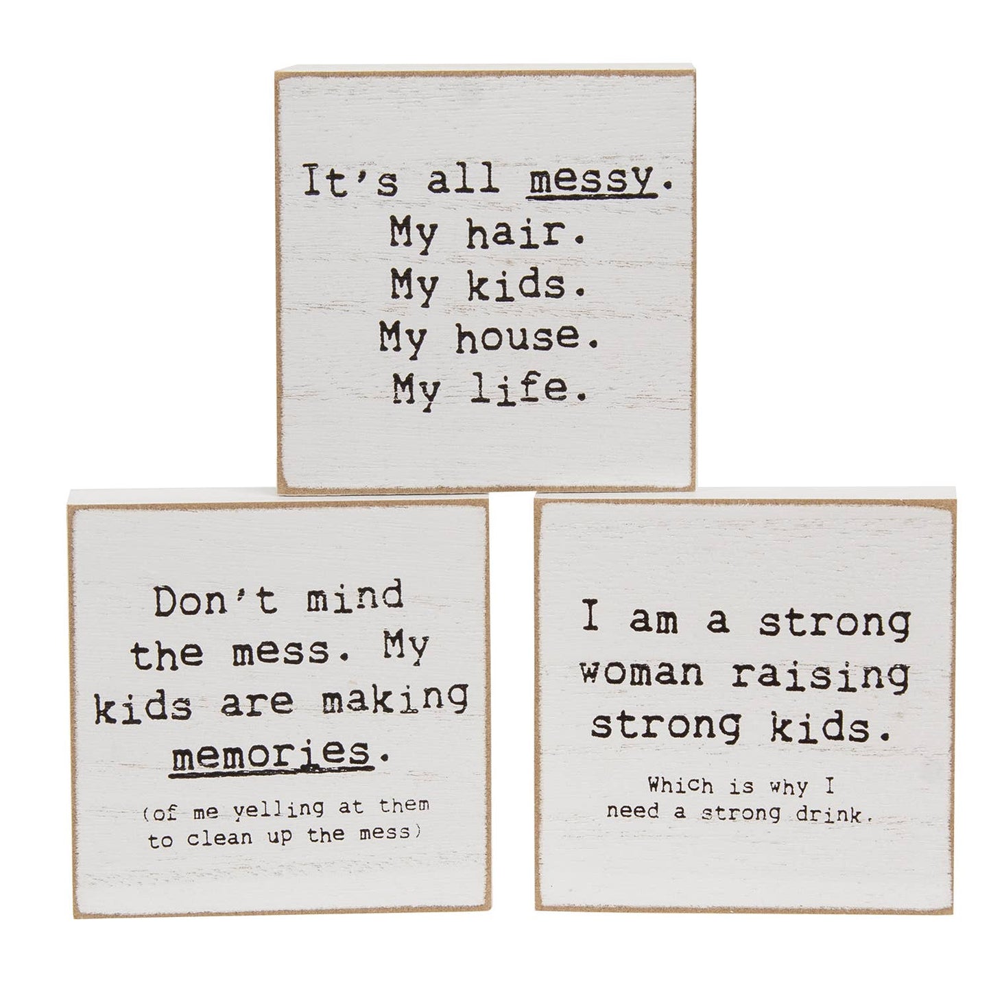 Strong Woman Strong Kids Mini Square Block -