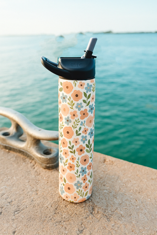 27 oz. SIC Sport Bottle | Peach Petals