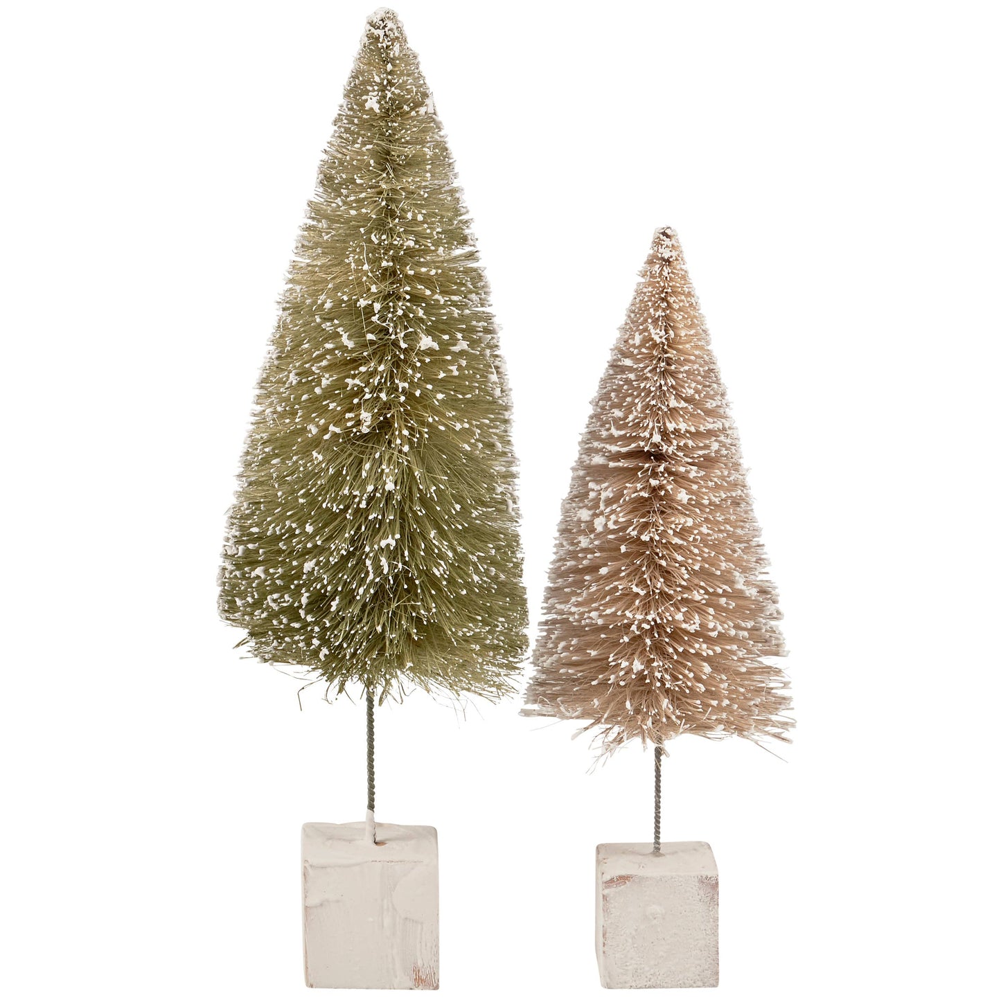 Snow Bottle Brush Tree Set