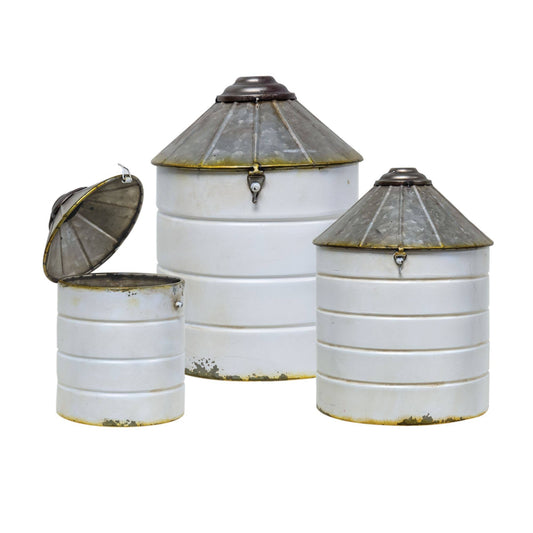 White Silos - Set of 3