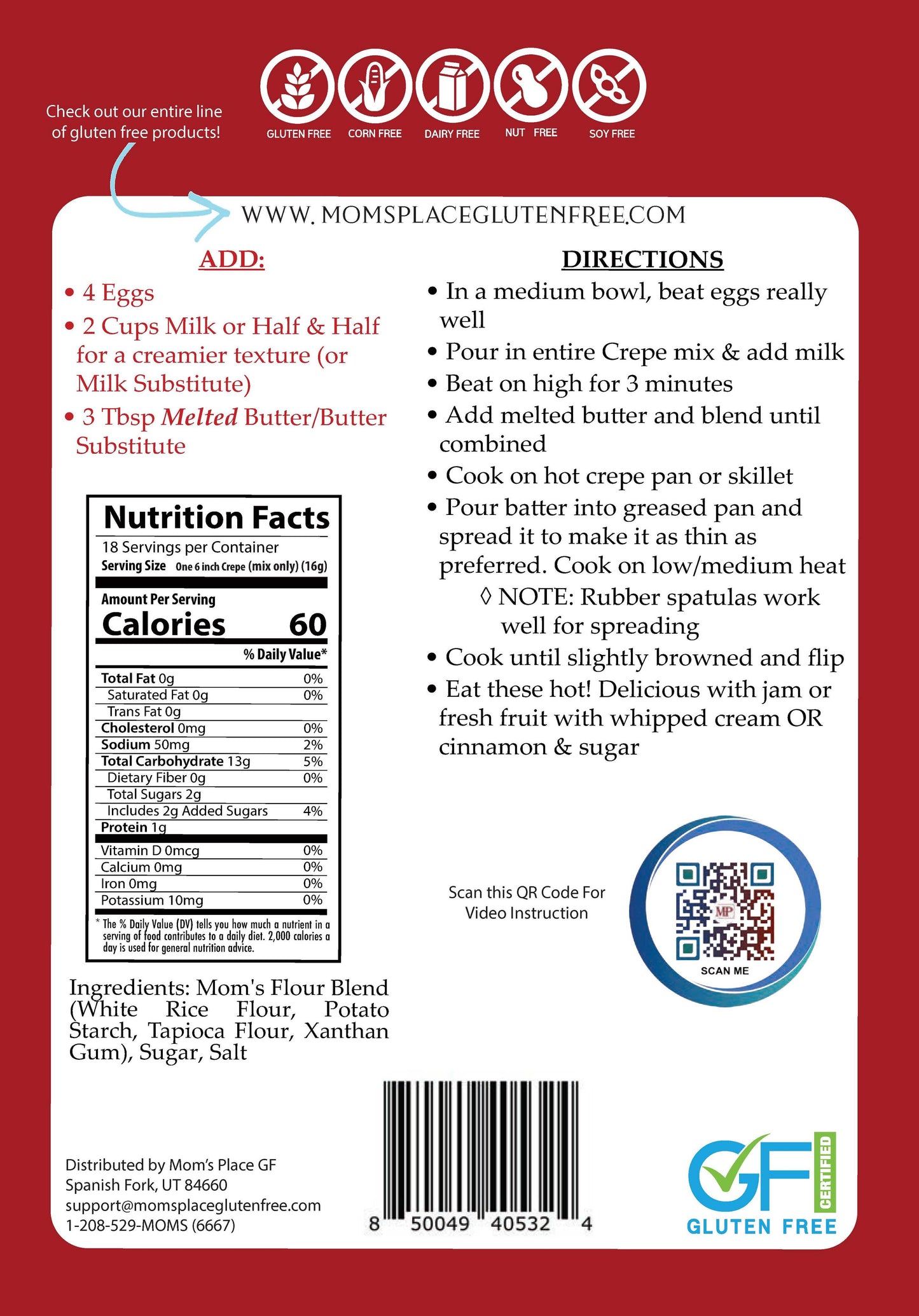 Gluten-Free Crepes Mix