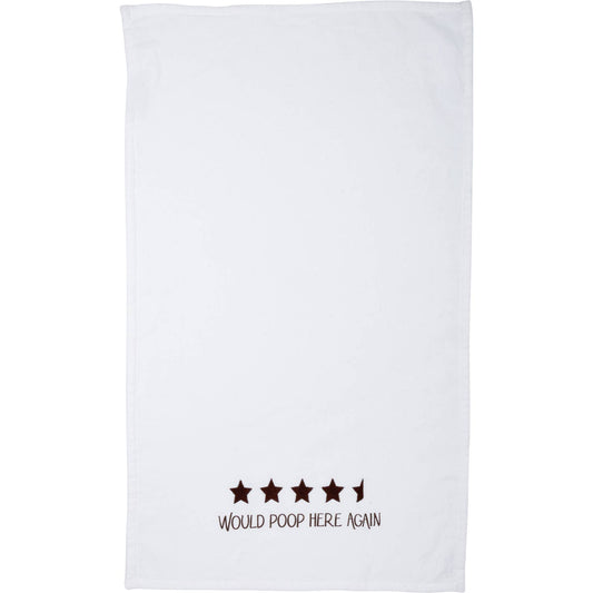 Would Poop Here Again Hand Towel