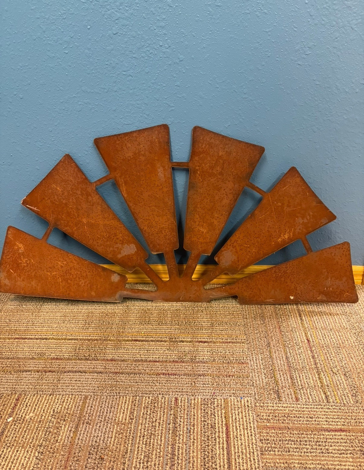 Rusted Tin Windmill Decor