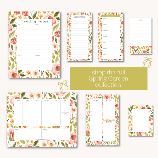 Spring Garden Lined Notepad
