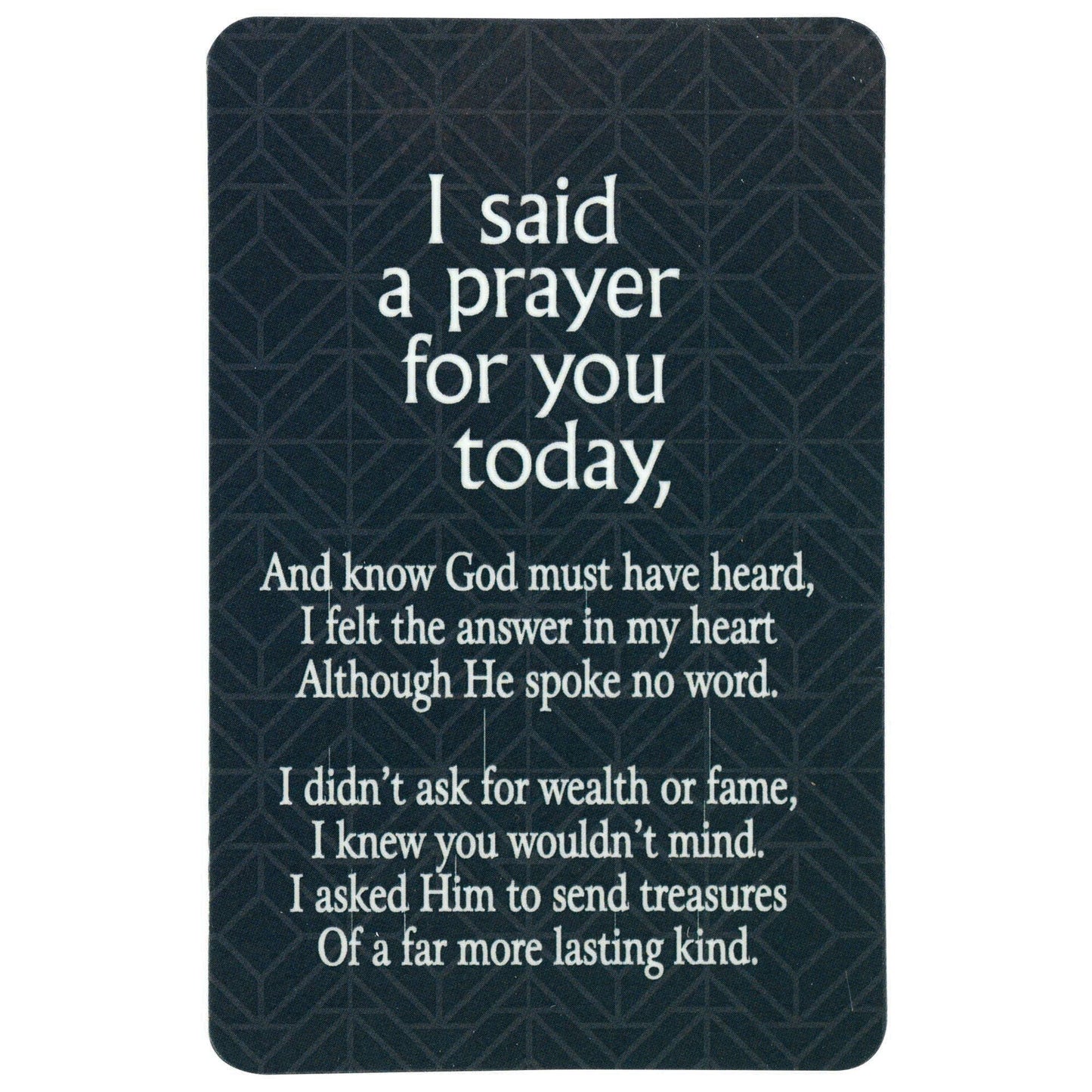Pocket Card I Said A Prayer For (He)