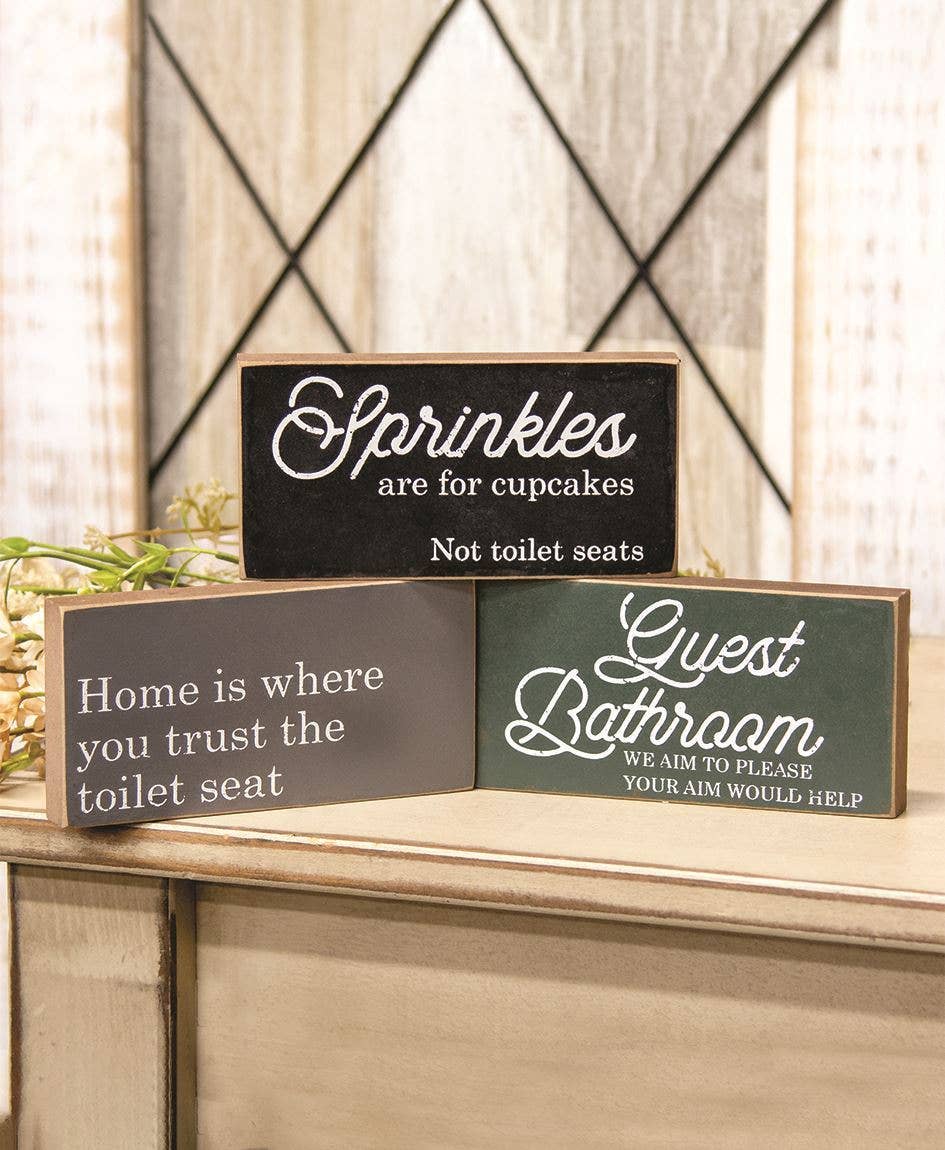 Trust the Toilet Seat Block, 3 Assorted