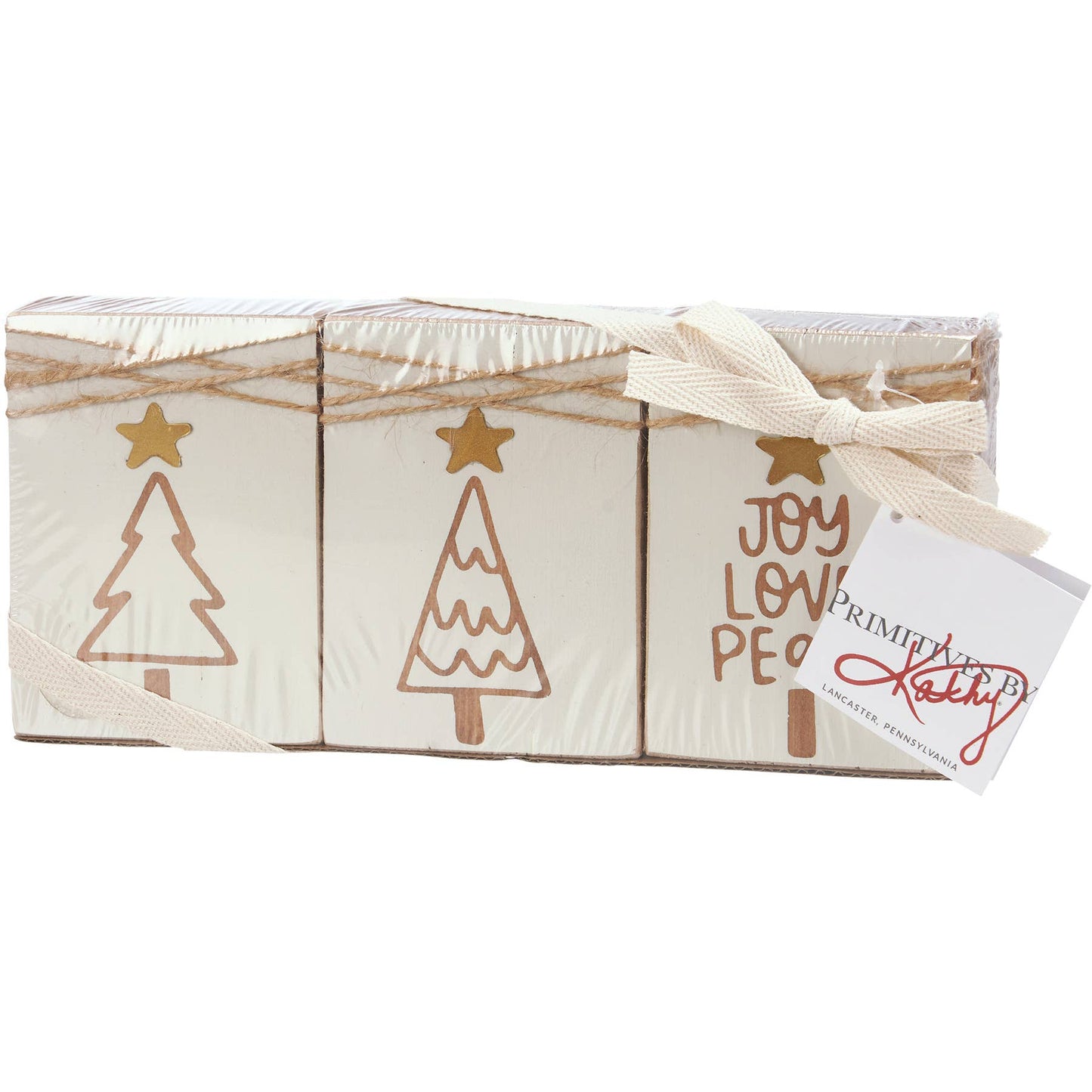 Trees Joy Love Peace Block Sign Set