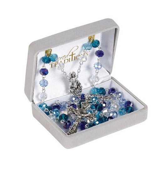 6X8 Multi Blue Marian Rosary