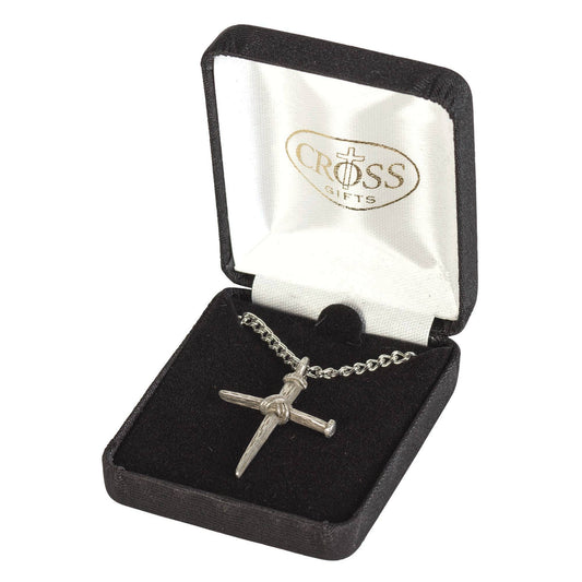Rustic Two Nail Cross Necklace