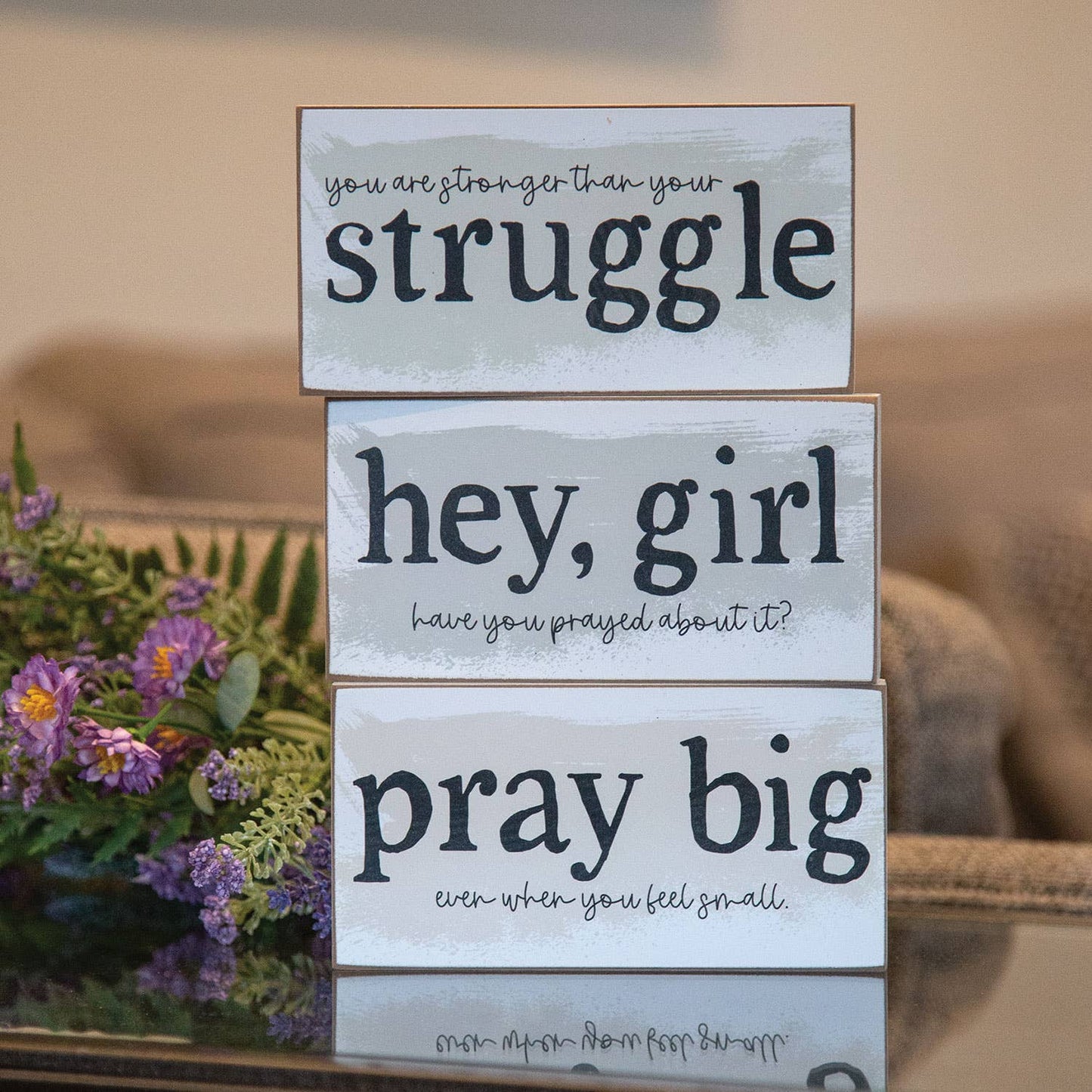 Stronger Than Your Struggle Block Sign