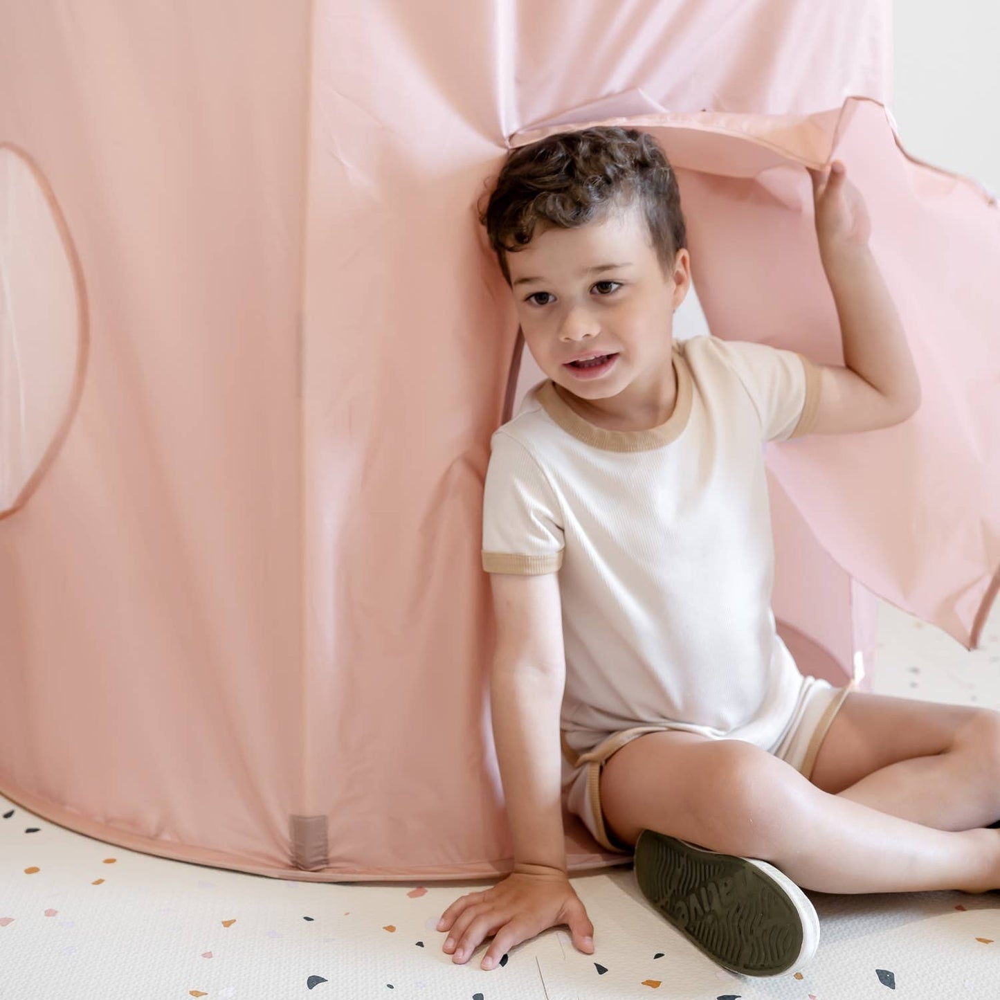 Recycled Fabric Play Tent Castle - Solid Colors