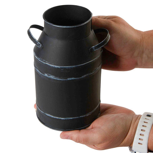 7" H Metal Milk Can Container - Select Color