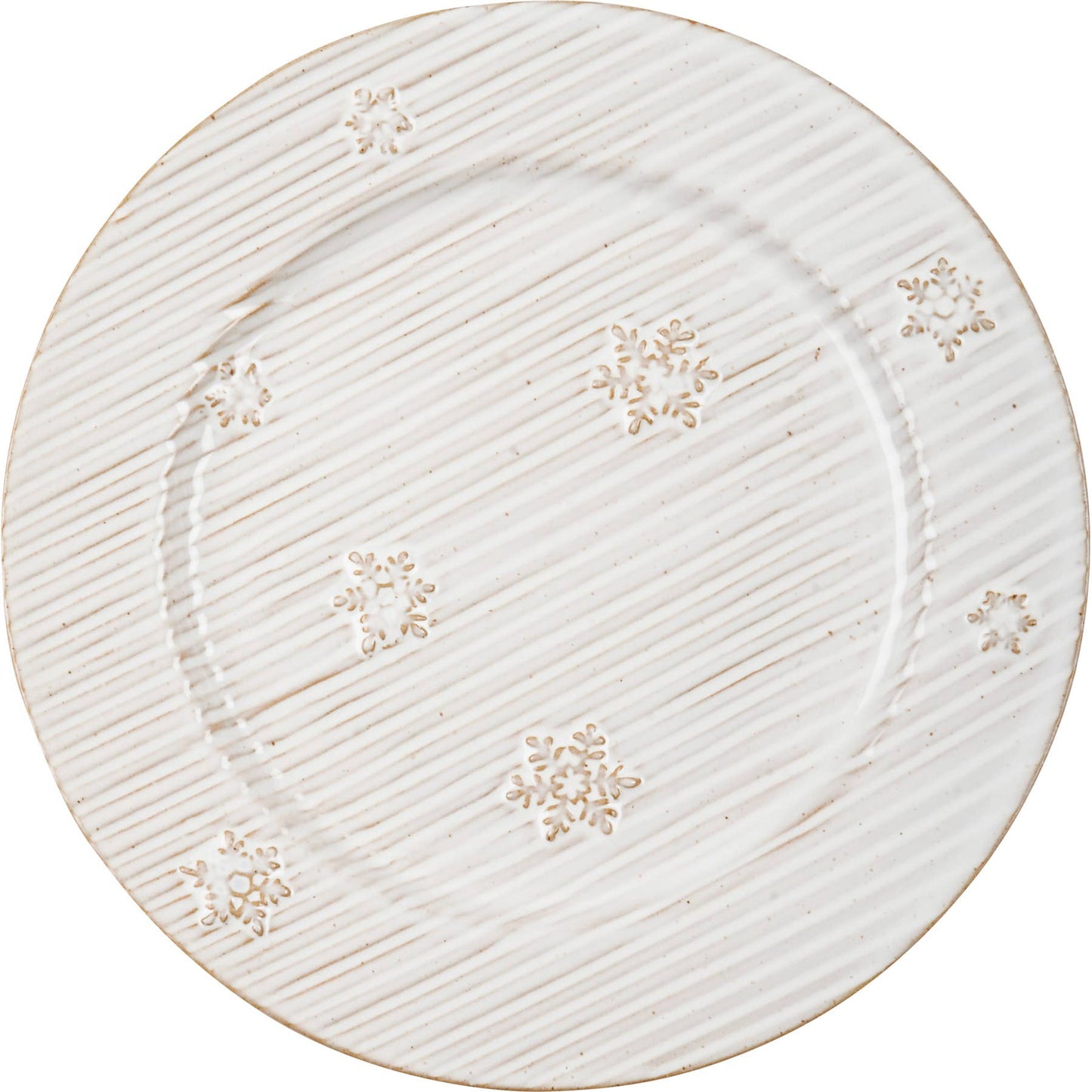 Ribbed Snowflake Large Plate