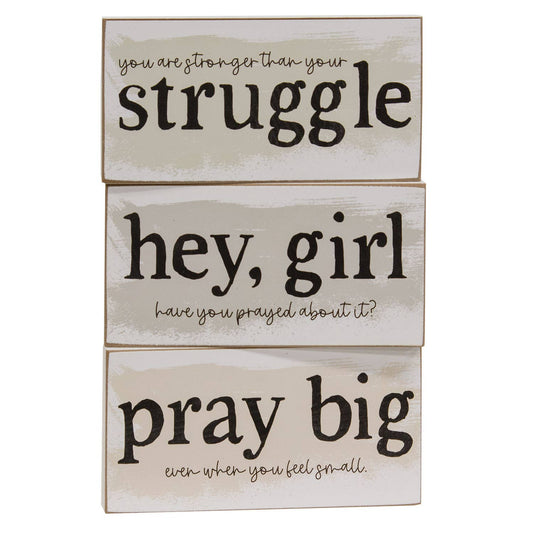 Stronger Than Your Struggle Block Sign