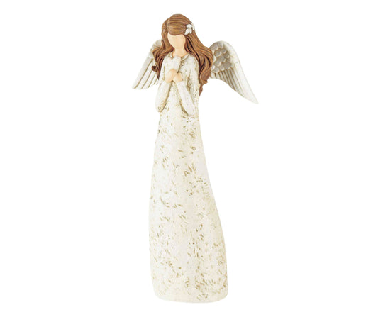 Angel With Heart Rsn 8"H