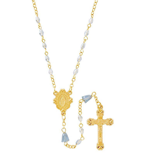 Petite Rosary - 5 Bead Gold