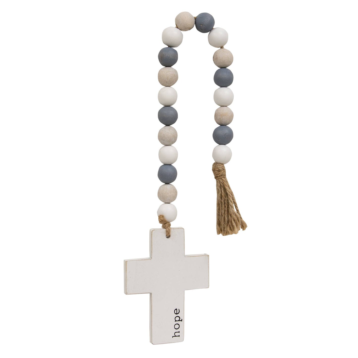 Hope, Blessed, Faith Beaded Cross Hanger, 3 Assorted
