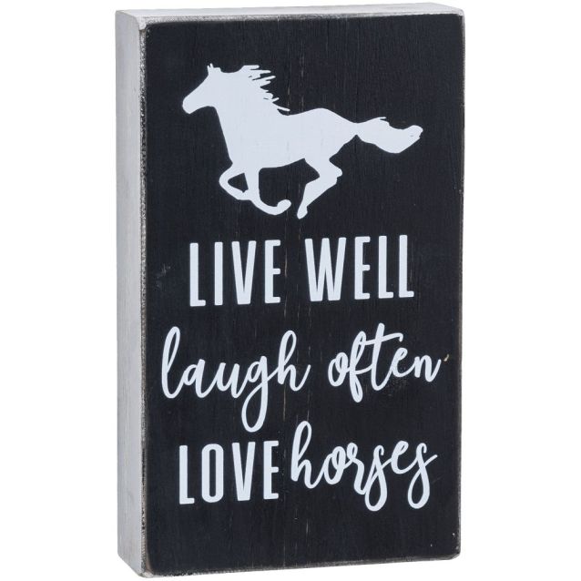 Love Horses Block Sign