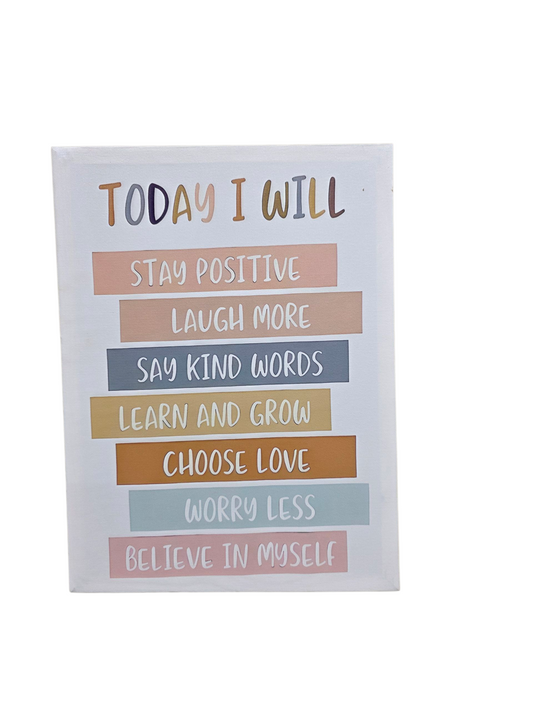 Today I Will...
