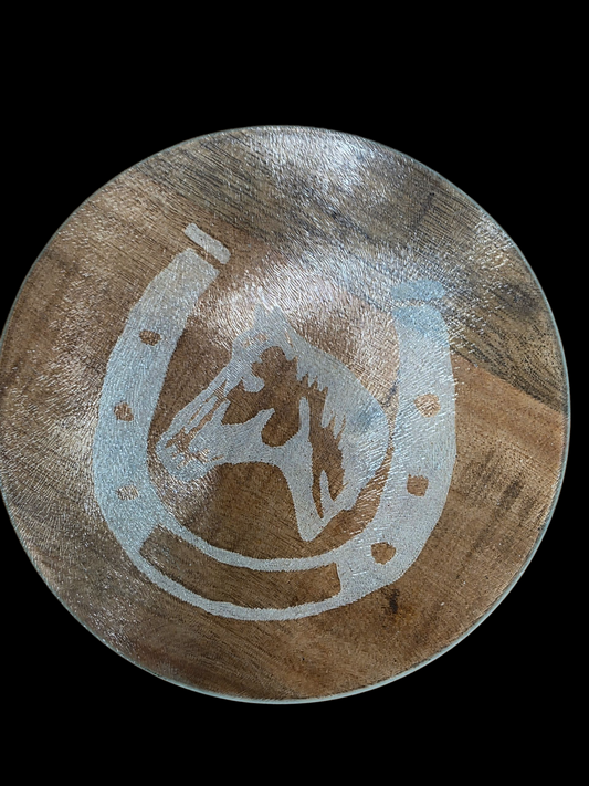 Horse Head Glass Etched Cutting Board