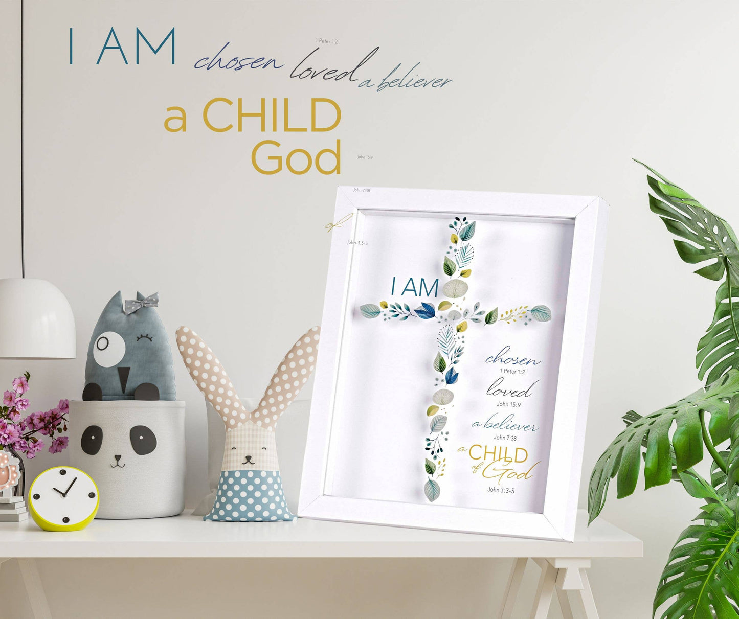 Framed Art I Am Chosen Child Boy
