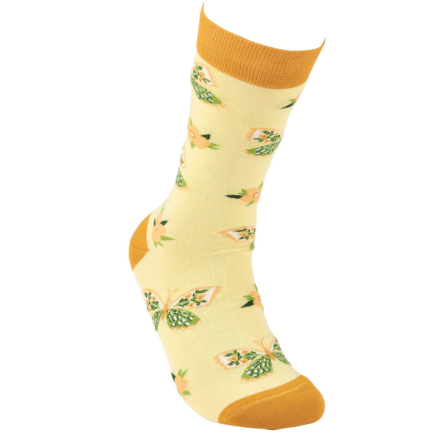 Yellow Butterfly Socks
