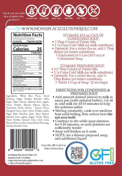Gluten-Free Cream of Potato Soup Mix, Dairy-Free