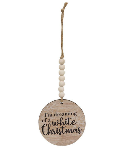 Beaded Snowflake Sayings Christmas Ornament