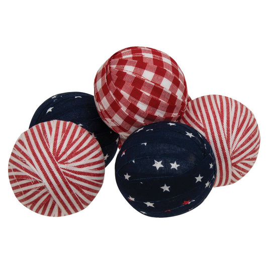 6/Set, Americana Gingham Rag Balls