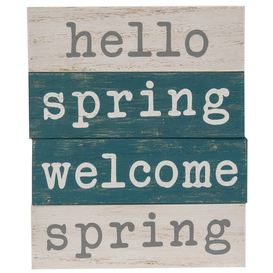 Hello/Welcome/Spring Mini Block, 4 Assorted