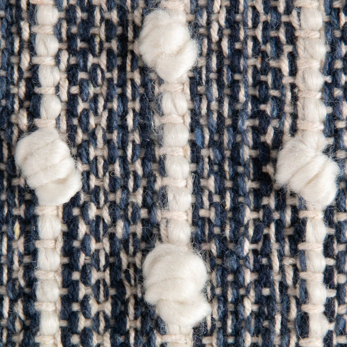 French Blue Recycled Cotton Loop Rug 2X3 Ft