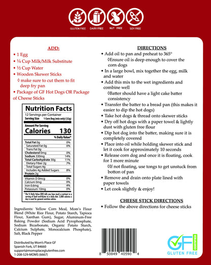 Gluten-Free Corn Dogs or Cheese Sticks Mix