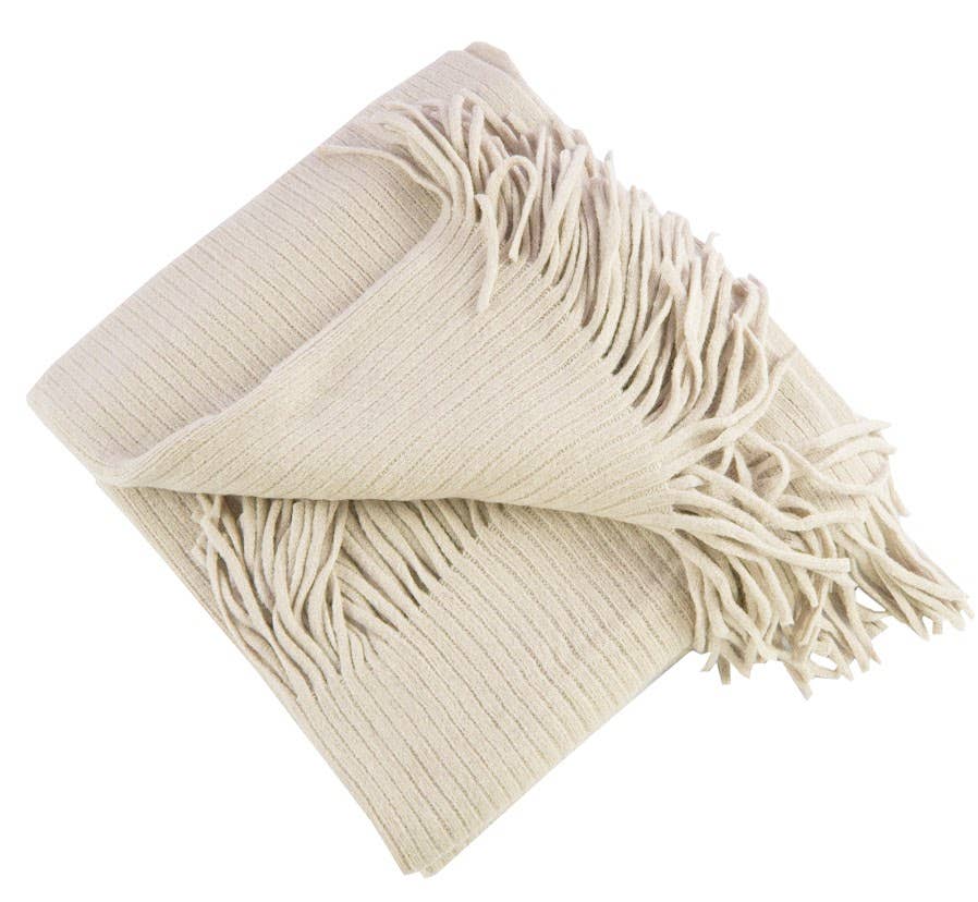 Faux Cashmere Soft 50"x60" Throw Blanket - Ivory